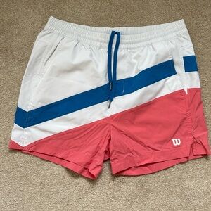 Men’s small Wilson retro athletic shorts. 4.5 inseam, no liner, back zip pocket